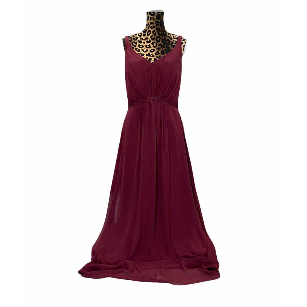 Alfred Angelo Bridesmaid 7366L Dress Mahogany Burg